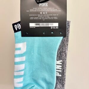 Victoria's Secret PINK Aqua and Gray Casual Socks